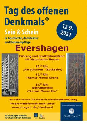 Plakat zum Tag des offenen Denkmals 2021 in Evershagen